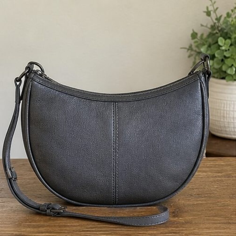 Navy Vegan Leather Bag